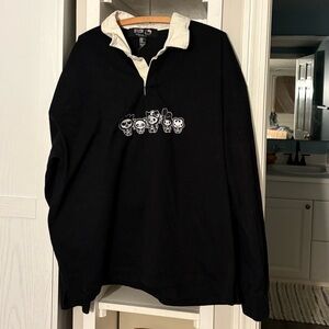 Hello Kitty Black and White Polo Shirt